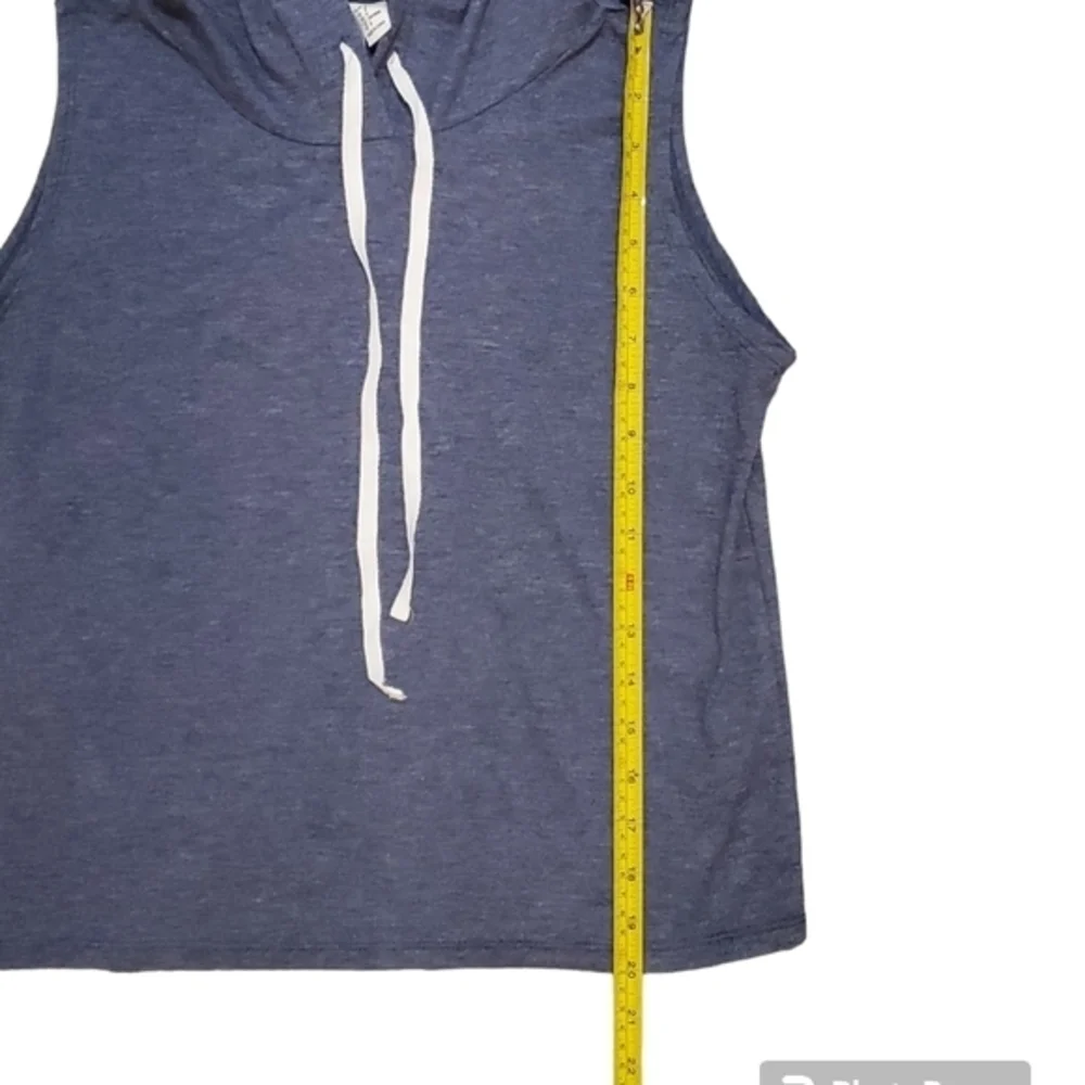 SweatyRocks Women's Blue Summer Sleeveless‎ Hooded Tank Top T-Shirt Small